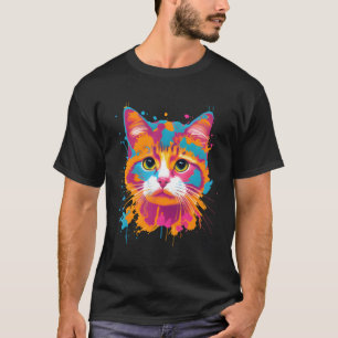 Cat voor kitten Kleurrijke Kat Adoptie T-shirt
