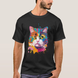 Cat voor kitten Kleurrijke Kat Adoptie T-shirt