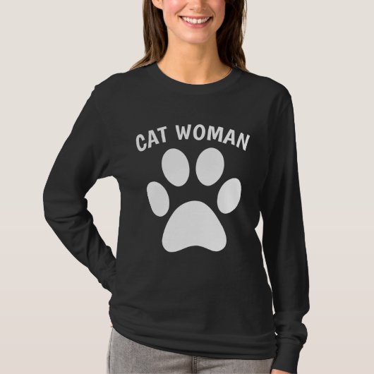 CAT VROUW Funny Dames Cat T-shirts (Voorkant)