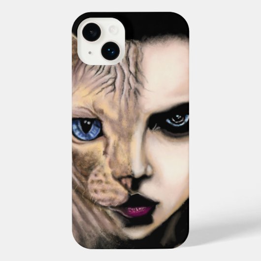 Cat Vrouw iPhone Case iPhone Hoesje (Achterkant)