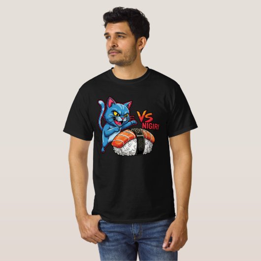 Cat vs Nigiri T-shirt (Voorkant volledig)