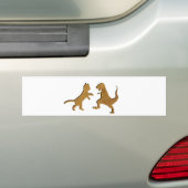 CAT VS T-REX  TEXTURE BUMPERSTICKER (Op auto)