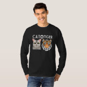 Cat Vs Tiger Meme T-shirt (Voorkant volledig)
