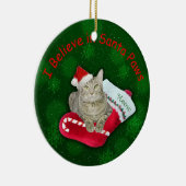 Cat Waiting for Santa Keramisch Ornament (Rechts)