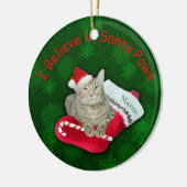 Cat Waiting for Santa Keramisch Ornament (Links)