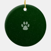 Cat Waiting for Santa Keramisch Ornament (Achterkant)