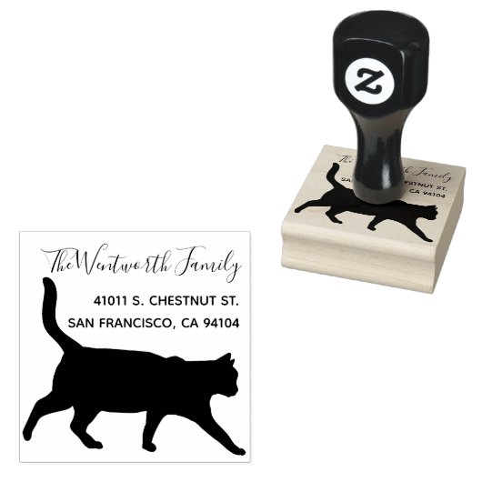 Cat Walk retouradres Rubberstempel (Gestempeld)