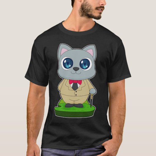 Cat Walking stick T-shirt (Voorkant)