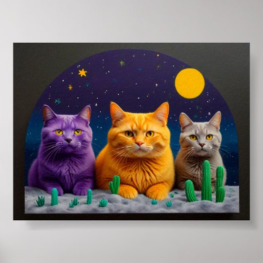 Cat Wall Art for Cat Lovers Poster (Voorkant)
