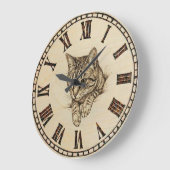 Cat - Wall Clock  Grote Klok (Hoek)