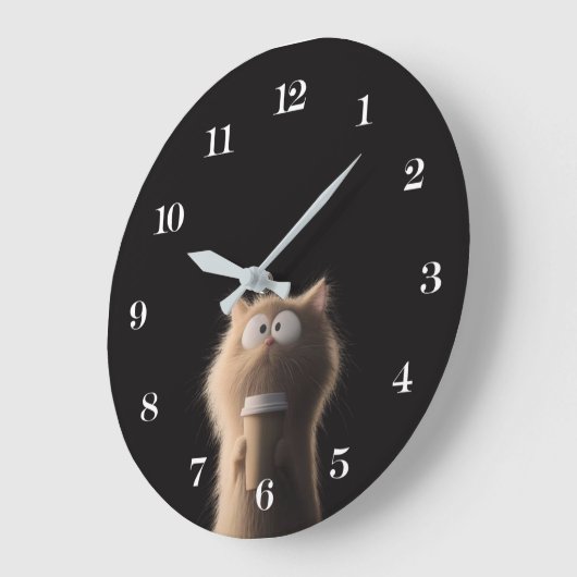 Cat Wall Clock - Speelse en charmante uurwerk Grote Klok (Hoek)
