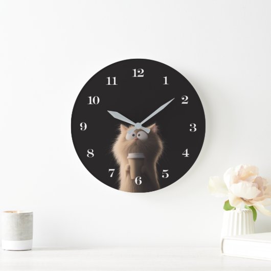 Cat Wall Clock - Speelse en charmante uurwerk Grote Klok (Huis)