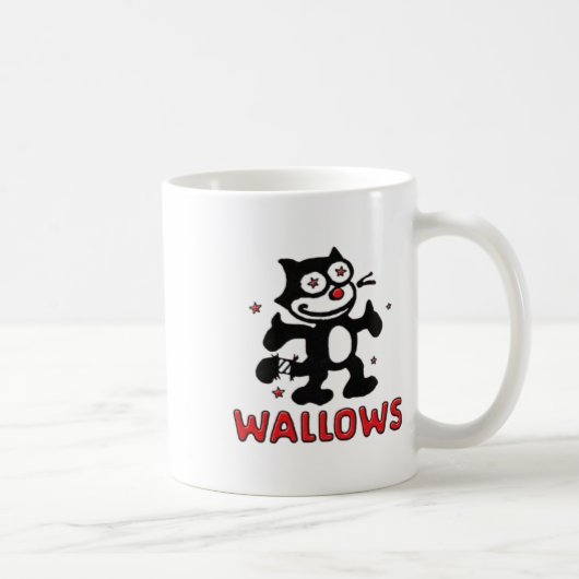 Cat Wallows Sticker Koffiemok (Rechts)