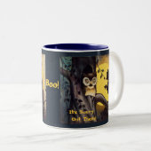 Cat Warning Owl Halloween Coffee Mok (Voorkant rechts)