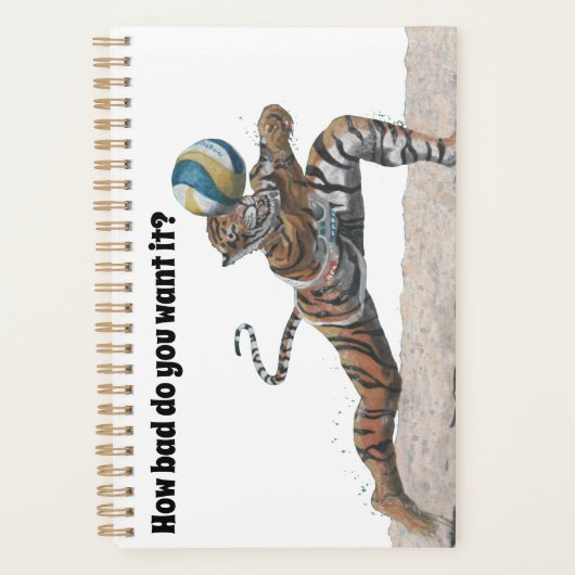 Cat Warrior Beachvolleybal Art Fantasy Planner (Voorkant)