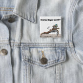 Cat Warrior Beachvolleybal Fantasy Art Button (In situ)