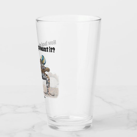 Cat Warrior Beachvolleybal Fantasy Glass Cup Glas (Links)
