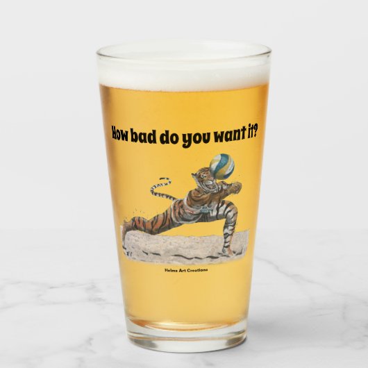 Cat Warrior Beachvolleybal Fantasy Glass Cup Glas (Voorkant gevuld)