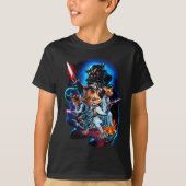 Cat Warrior Epic Galaxy Battle, Sci-fi Space, T-shirt (Voorkant)