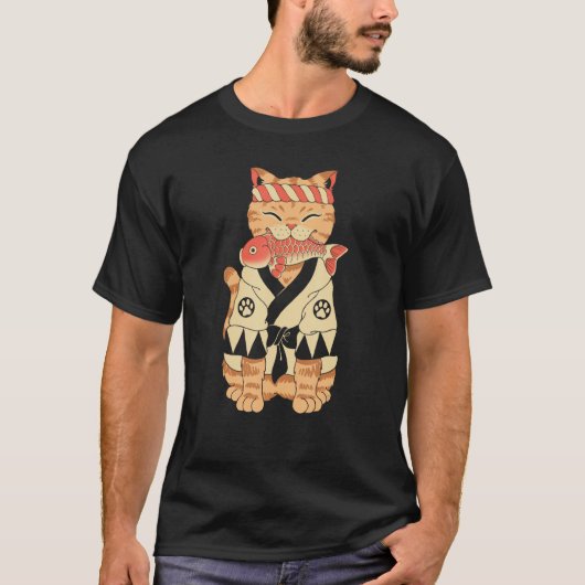 Cat Warrior Meowster T-shirt (Voorkant)