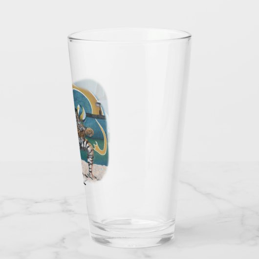 Cat Warrior Plays Volleyball Fantasy Glass Cup Glas (Links)