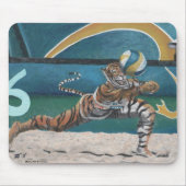 Cat Warrior speelt beachvolleybal Mousepad Muismat (Voorkant)