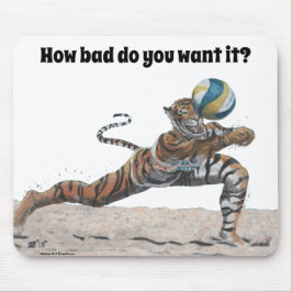 Cat Warrior speelt beachvolleybal Muismat