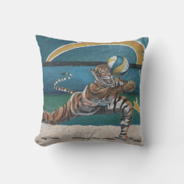 Cat Warrior speelt beachvolleybal Sierkussen