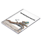 Cat Warrior speelt volleybal spiraal Notitieboek (Linkerzijde)