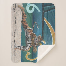 Cat Warrior Volleybal Fantasy Art Sherpa Deken