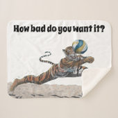 Cat Warrior Volleybal Fantasy Sherpa Deken (Voorkant (horizontaal))