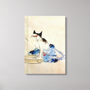 Cat was haar lichaam, Utagawa Hiroshige Canvas Afdruk