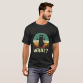 Cat Wat Zwarte Kat Retro  Kat Met Mes T-shirt (Voorkant volledig)