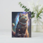 Cat Watcher. Briefkaart (Staand voorkant)