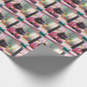 Cat watching TV Cadeaupapier (Hoek)