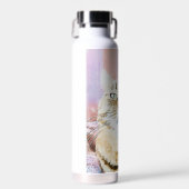 Cat Water Bottle – Stay Hydrated with Feline Charm Waterfles (Voorkant)