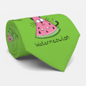 Cat Watermelon Kinder Funny Cute Stropdas (Opgerold)