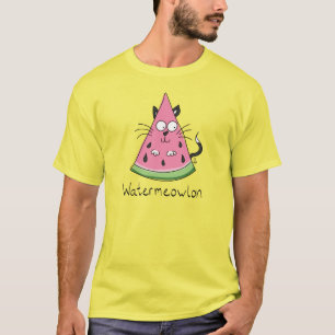Cat Watermelon Kinder Funny Cute T-shirt