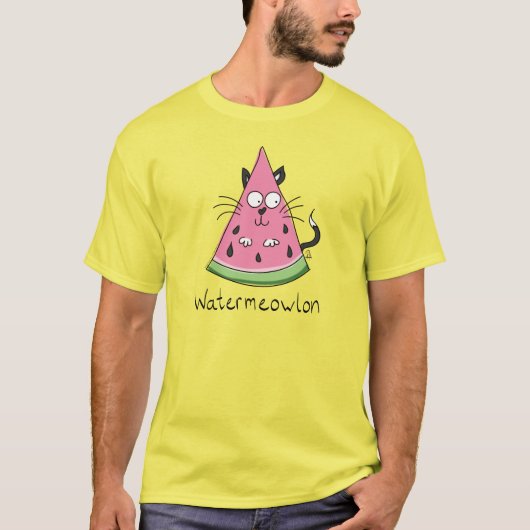 Cat Watermelon Kinder Funny Cute T-shirt (Voorkant)