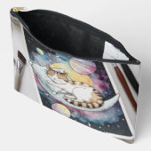 Cat Waterverf Accessoire Cosmetische Opbergtas Etui (Open)