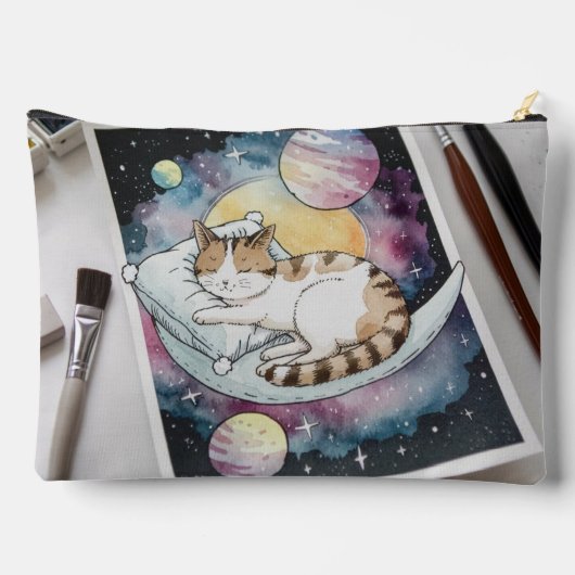 Cat Waterverf Accessoirezak Reiszak Etui (Achterkant)