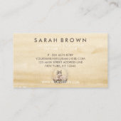 Cat Waterverf Boho Chic Rustic Visitekaartje (Achterkant)