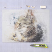 Cat Waterverf ontkoppeling Tissuepapier (Craft)