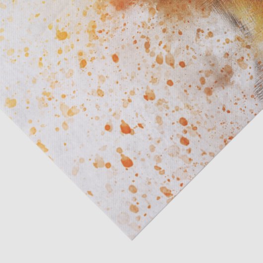 Cat Waterverf portret loskoppeling Tissuepapier (Detail)