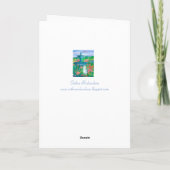 Cat Waterverf schilderij Happy Birthday Kaart (Achterkant)