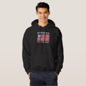 Cat We Trust - Patriotic 'merica Kitten Pun Hoodie (Voorkant volledig)