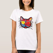 Cat Wearing Glasses T Shirt - Unisex - Mannen Tshi (Voorkant)