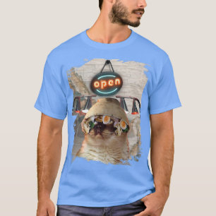 Cat Wearing Ramen Noodles Bowl Funny T-shirt