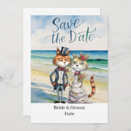 Cat Wedding Beach Wedding Thema Kaart