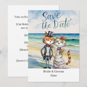 Cat Wedding Beach Wedding Thema Kaart